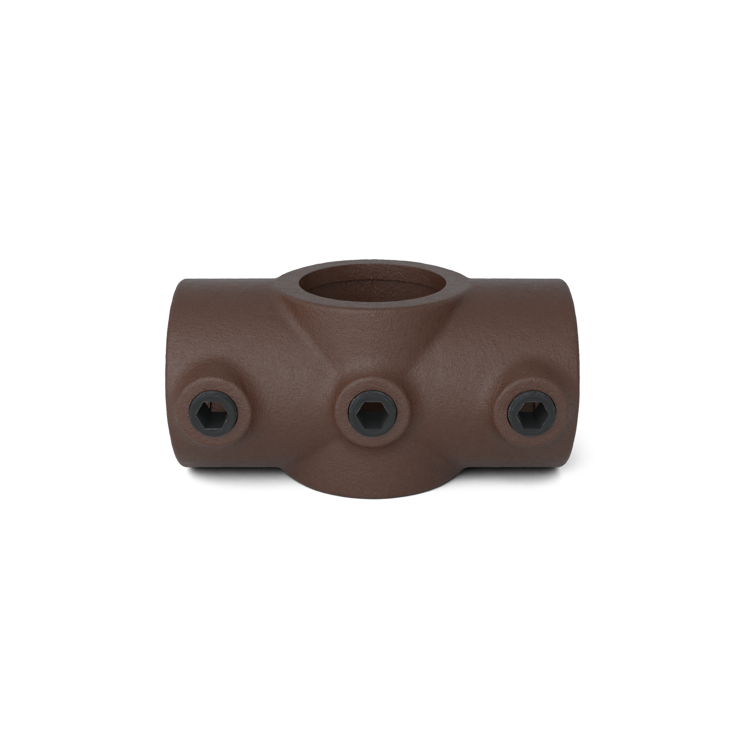 119-B Kreuzst. durchgeh - 33.7 mm braun