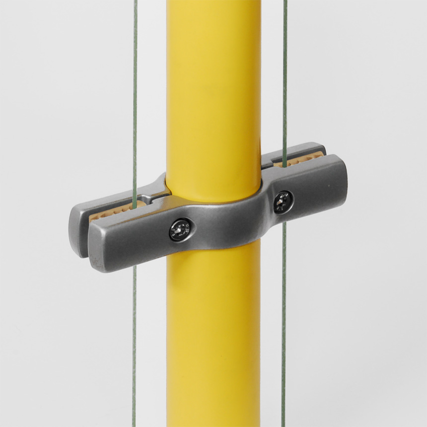 Trennwandhalter, doppelt Aluminium 30mm