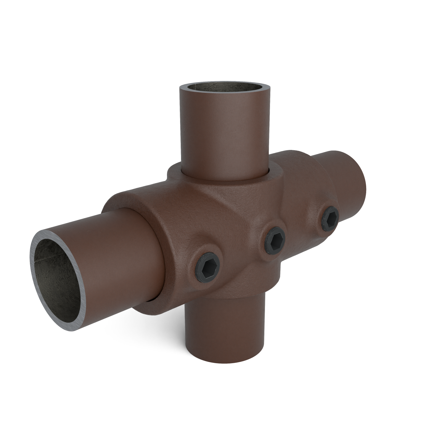 119-B Kreuzst. durchgeh - 33.7 mm braun