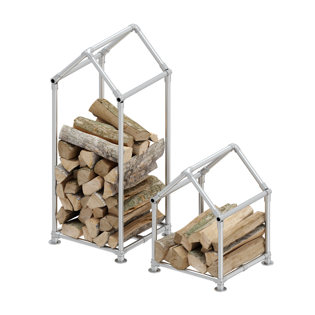 Feuerholzständer "Black Wood", 26.9mm (3/4"); H: 1220mm, B: 400mm, T: 270mm