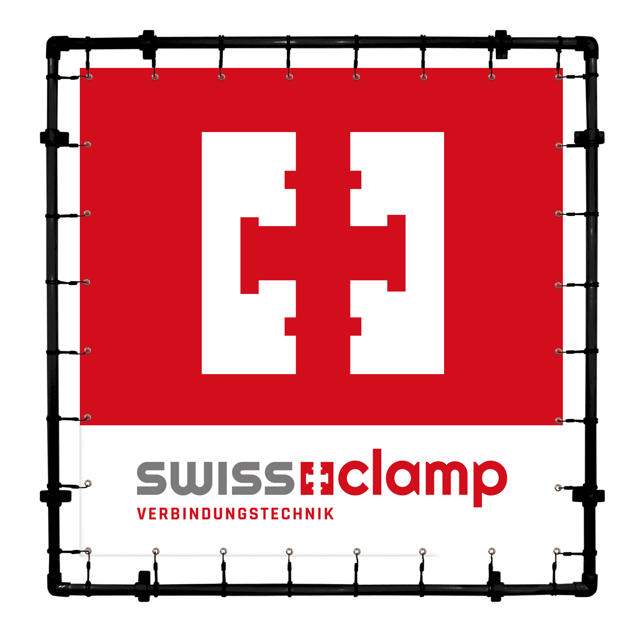 Aluminiumrahmen Schwarz für Wandmontage (Standardlänge Verkauf 2200 mm)