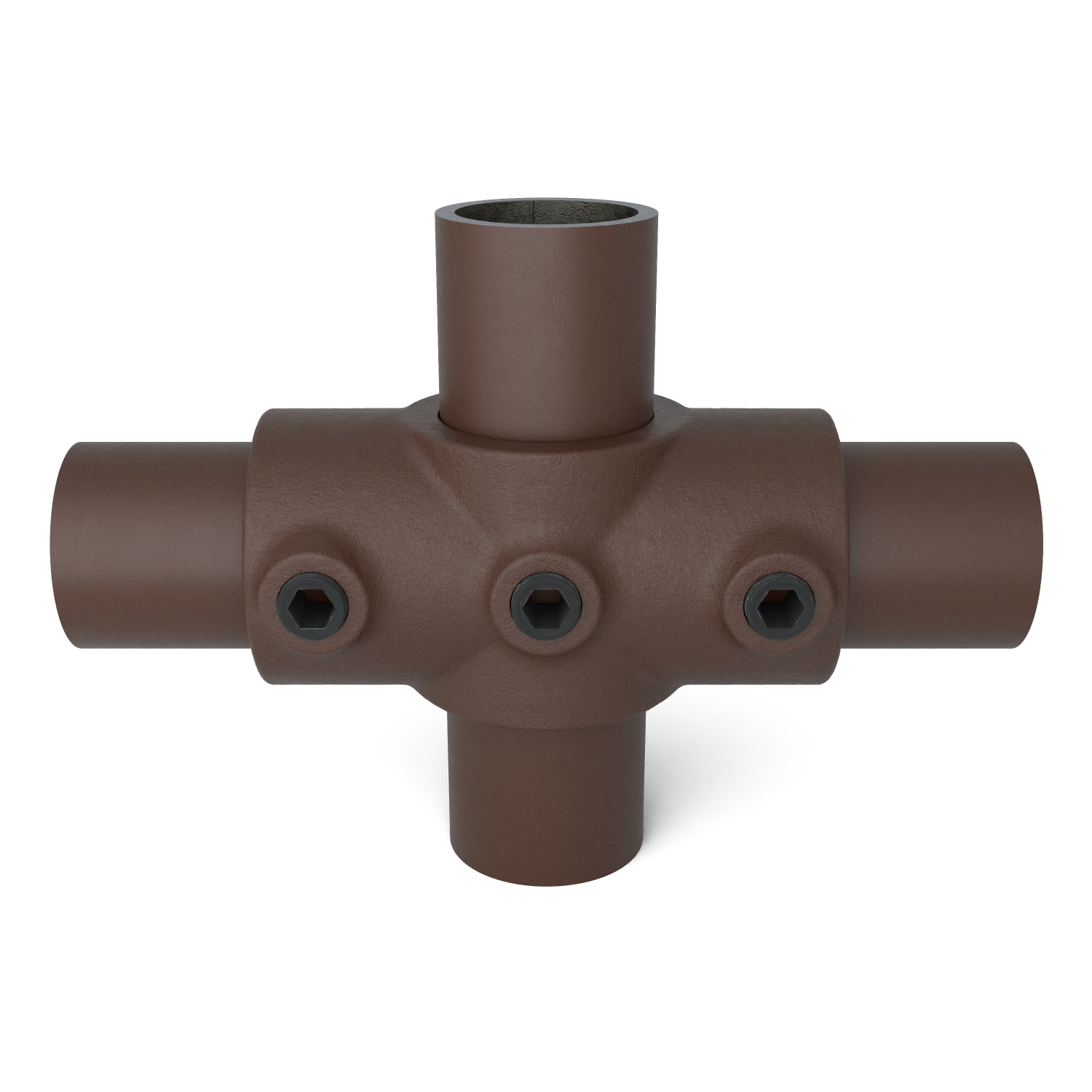 119-B Kreuzst. durchgeh - 33.7 mm braun